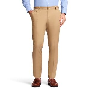 Izod Men's 100% Cotton Khaki Chinos - Tan - 34 x 30